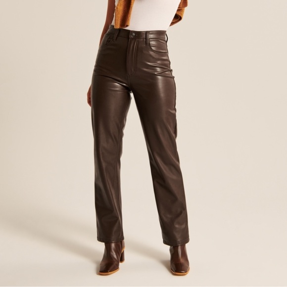 Abercrombie & Fitch Brown Straight Leg Pants - Picture 2 of 4